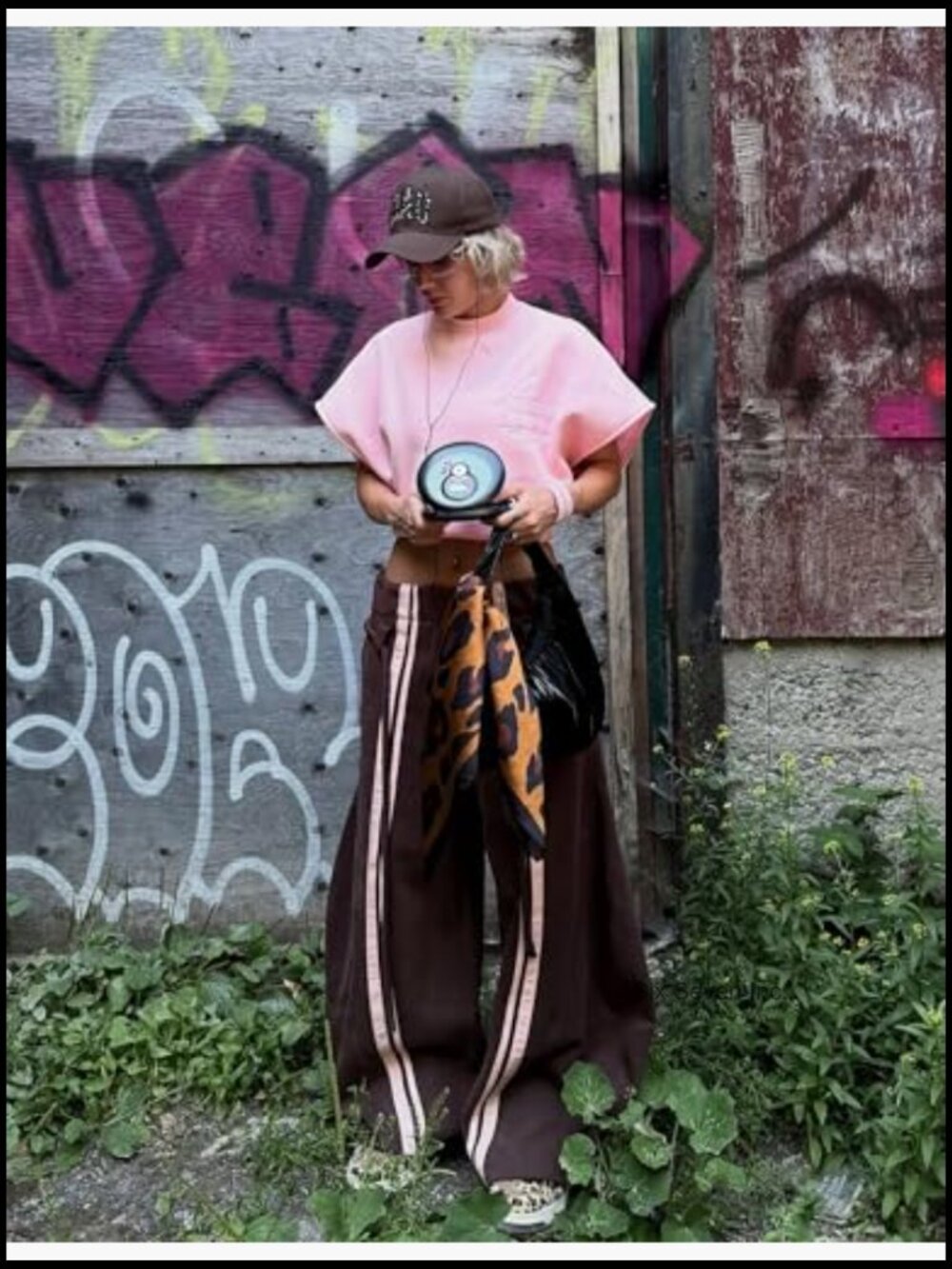 Stripe Super Baggy Sweatpants Oversized Barrel Pants Wide Leg Elastic Waist - Picture 4 of 7